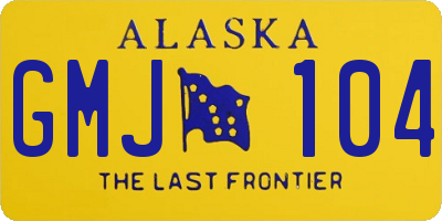 AK license plate GMJ104