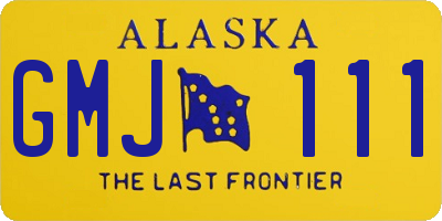 AK license plate GMJ111