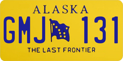AK license plate GMJ131