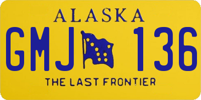 AK license plate GMJ136