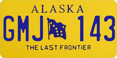 AK license plate GMJ143