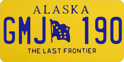 AK license plate GMJ190
