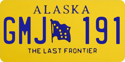 AK license plate GMJ191