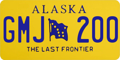 AK license plate GMJ200
