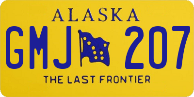 AK license plate GMJ207