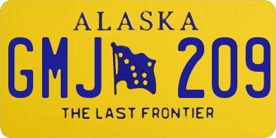 AK license plate GMJ209