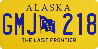 AK license plate GMJ218