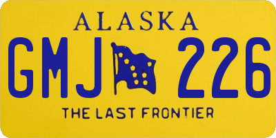 AK license plate GMJ226