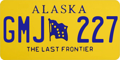 AK license plate GMJ227