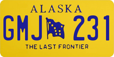 AK license plate GMJ231