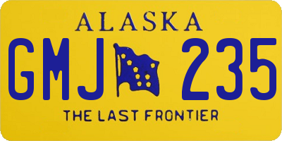 AK license plate GMJ235