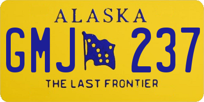 AK license plate GMJ237