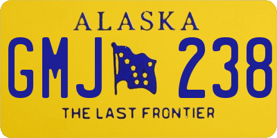 AK license plate GMJ238