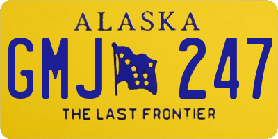 AK license plate GMJ247