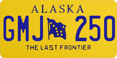 AK license plate GMJ250