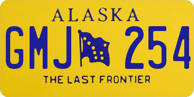 AK license plate GMJ254