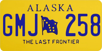 AK license plate GMJ258