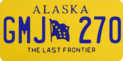 AK license plate GMJ270
