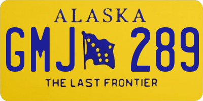 AK license plate GMJ289