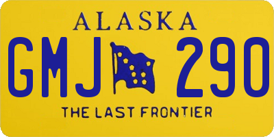 AK license plate GMJ290