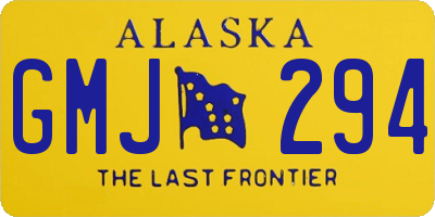 AK license plate GMJ294
