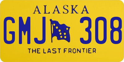 AK license plate GMJ308