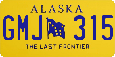 AK license plate GMJ315