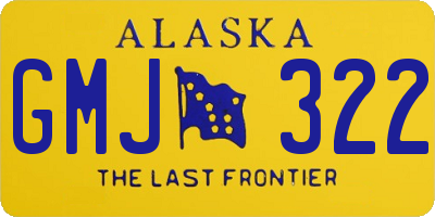 AK license plate GMJ322