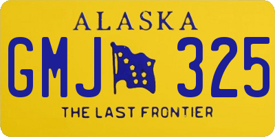 AK license plate GMJ325