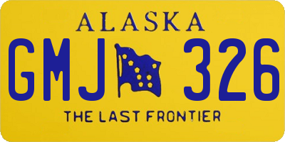 AK license plate GMJ326