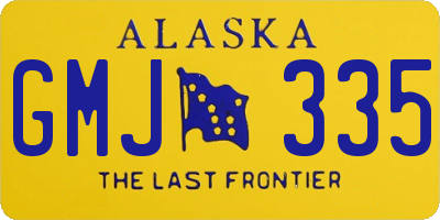 AK license plate GMJ335