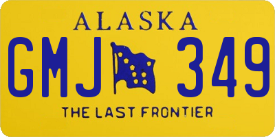 AK license plate GMJ349