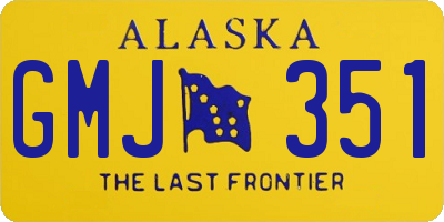 AK license plate GMJ351