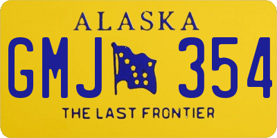 AK license plate GMJ354