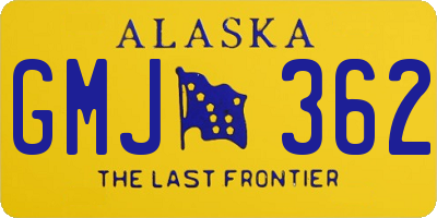 AK license plate GMJ362