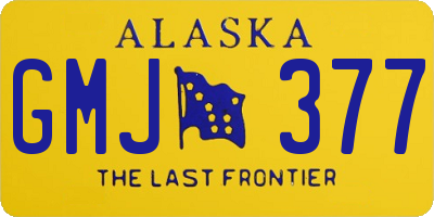 AK license plate GMJ377