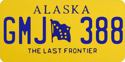 AK license plate GMJ388