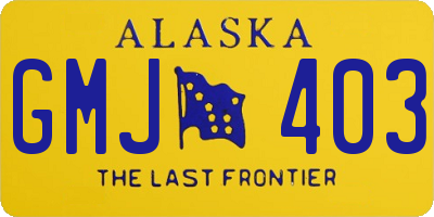 AK license plate GMJ403