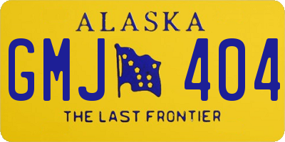 AK license plate GMJ404