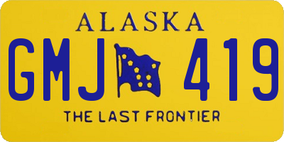 AK license plate GMJ419