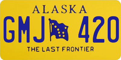 AK license plate GMJ420