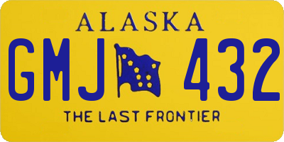 AK license plate GMJ432