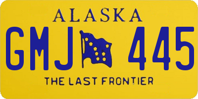 AK license plate GMJ445