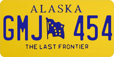 AK license plate GMJ454