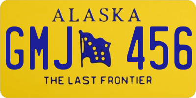 AK license plate GMJ456