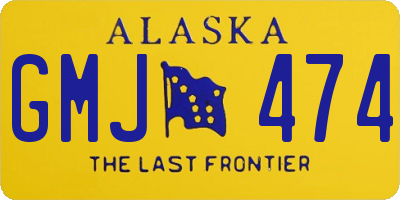 AK license plate GMJ474