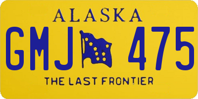 AK license plate GMJ475