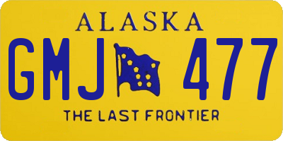 AK license plate GMJ477