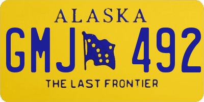 AK license plate GMJ492