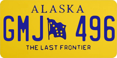 AK license plate GMJ496